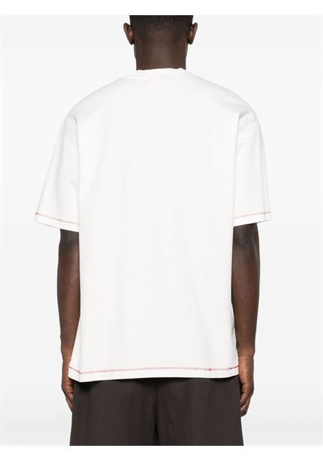 T-shirt in cotone in bianco Drole de monsieur - uomo DROLE DE MONSIEUR | TS264CO002OW